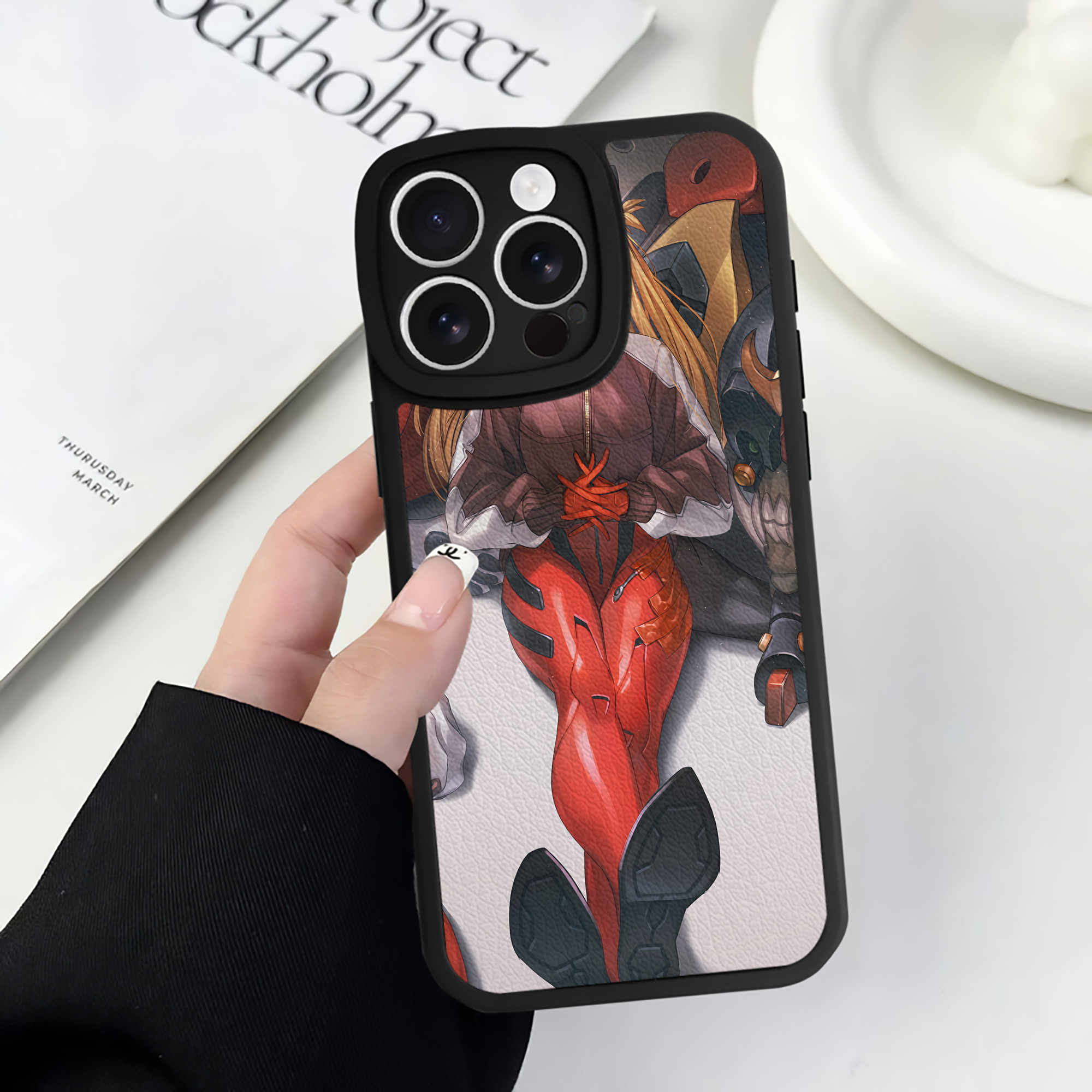 （画像用） EVA 新世紀エヴァンゲリオン 【iPhone 16シリーズ対応】シリコンスマホケース（レザー調） 材質：シリコン